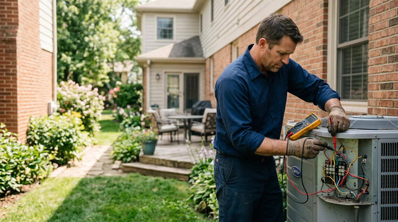 HVAC technician working near Highland Park, IL